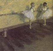 Edgar Degas ballerina being practising oil painting artist